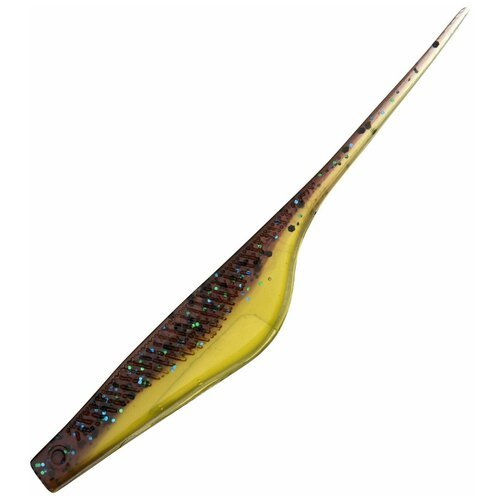 Силиконовая приманка для рыбалки Fox Rage Darter Tail 75мм #Brown Chartreuse, слаг на щуку, окуня, судака