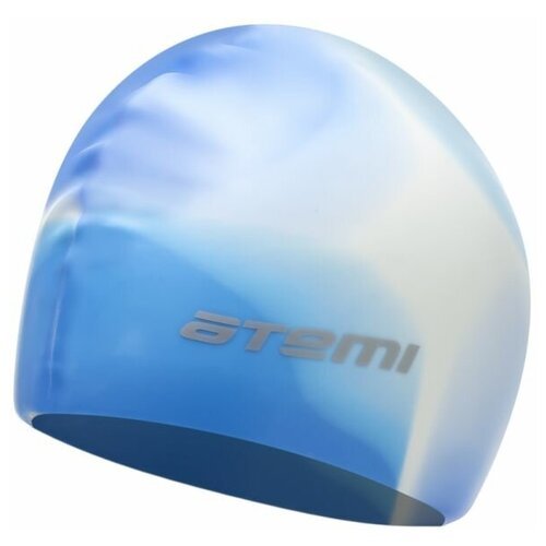 Шапочка для плавания ATEMI MC206, синий/белый