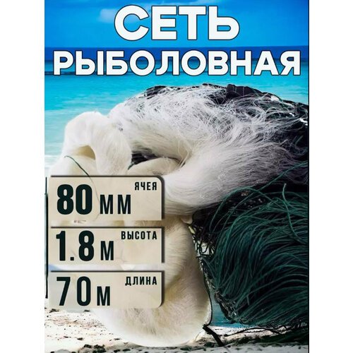 Рыболовная сеть для любительской рыбалки 80мм(не является браконьерской снастью)