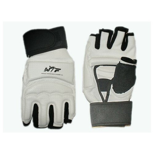 Перчатки спортивные/ перчатки для тхеквондо/ перчатки для единоборств. Размер М. Цвет: бело-черный.
