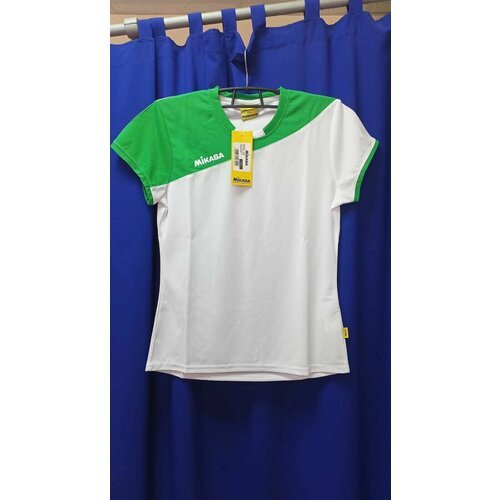 Для волейбола Женская MIKASA размер 2XL ( русский 52 ) форма ( майка + шорты ) волейбольная бело-зелёная микаса